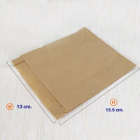ขายส่ง ถุงกระดาษคราฟท์ ซองกระดาษ Kraft paper bag 15.5×13 cm : 1 ลัง - Image 4