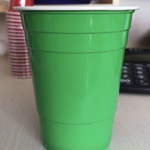 ขายส่ง แก้วพลาสติกสีเขียว แก้วเขียว แก้วปาร์ตี้ Green Part Cup 16oz