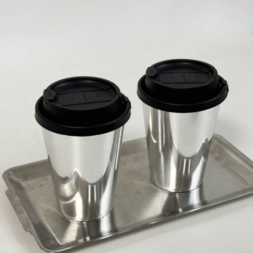 แก้วพลาสติก PP เนื้อแข็ง สีเงิน 400ml - 1 แก้วพลาสติก PP