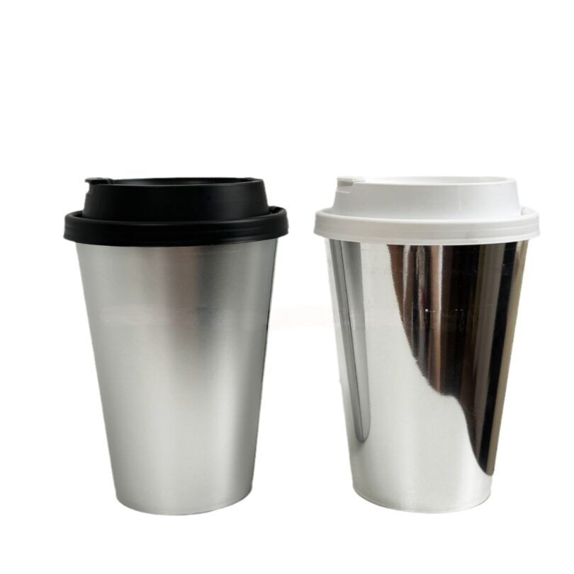 แก้วพลาสติก PP เนื้อแข็ง สีเงิน 400ml - 3 แก้วพลาสติก PP สีเงิน